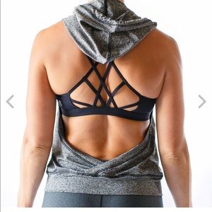 Born primitive back drop sleeveless hoodie